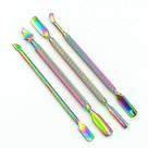 Estojo com 4 espátulas inox para pedicure 8 pontas Estojo com 4 espátulas inox para pedicure 8 pontas