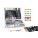 Estojo com 48 Canetinhas Ponta Dupla Glitter 96 Cores - MEGATOYS 8813-96