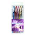 Estojo com 5 Caneta Gel Uni-ball Signo Noble Metal Cores Metálicas 20.7400