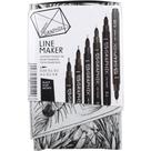 Estojo com 6 Canetas Derwent Graphik Line Maker Preta 2302206 1 Ed 1 ed