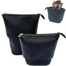 Estojo cosmético JAZD Convertible Travel Makeup Brush Bag Black