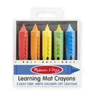 Estojo Crayons Melissa & Doug Learning Mat, pacote com 6