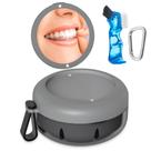 Estojo de banho para dentaduras SEANCHEER à prova de vazamentos com escova de limpeza