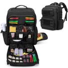Estojo de barbeiro BAFASO preto de nylon com capa para laptop e 10 bolsos Estojo de barbeiro BAFASO preto de nylon com capa para laptop e 10 bolsos