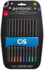Estojo de canetas pentonic esferografica 0.7mm com 10 cores - cis