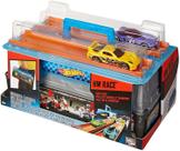 Estojo de corrida Toy Cars & Track Set Hot Wheels com 2 veículos Estojo de corrida Toy Cars & Track Set Hot Wheels com 2 veículos