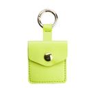 Estojo de couro PU Airtag Holder Mangotek impermeável preto