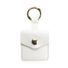 Estojo de couro PU Airtag Holder Mangotek impermeável preto