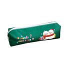 Estojo De Lápis Colorido De Natal Com Grande Capacidade, Tema Papai Noel E Boneco De Neve, Com