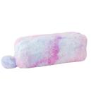 Estojo de lápis de pelúcia, gradiente macio, pastel para meninas, 21 cm, roxo Estojo de lápis de pelúcia, gradiente macio, pastel para meninas, 21 cm, roxo