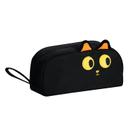 Estojo de lápis fofo com design bordado de gato preto grande Estojo de lápis fofo com design bordado de gato preto grande