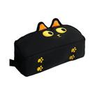 Estojo De Lápis Grande E Fofo Em 3D Com Design De Gato Preto, Material Poliéster, Presente Para