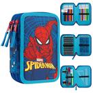 Estojo de lápis Marvel Spiderman, cheio de material escolar