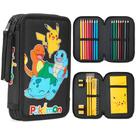 Estojo de lápis Pokémon Pikachu preenchido com conjunto de papelaria para crianças