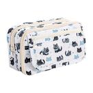 Estojo de lápis transparente de grande capacidade com design Snowy Cat