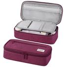 Estojo de lápis WEMATE, organizador de armazenamento grande, roxo, vermelho