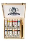 Estojo De Madeira Tinta Óleo Schmincke Akademie 14 Peças