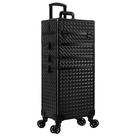 Estojo de maquiagem AROUS 5 em 1 com rodas para viagem preto