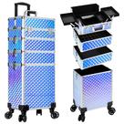 Estojo de maquiagem AROUS Rolling 4 em 1 com armazenamento grande