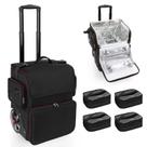Estojo de maquiagem OCHEAL Large com 4 malas de viagem transparentes