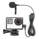 Estojo de montagem em moldura com microfone de lapela para GoPro Hero 3-4