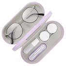 Estojo de óculos MoKo de dupla face com estojo para lentes de contato lilás