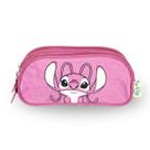 Estojo de Pelúcia Triplo Escolar Stitch Disney Meninas Estojo de Pelúcia Triplo Escolar Stitch Disney Meninas