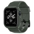 Estojo de relógio com pulseira para Apple Watch Spigen Rugged Armor Pro de 45 mm/44 mm - verde militar