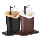 Estojo de suporte para óculos STOBAZA de couro forrado de pelúcia x2 Estojo de suporte para óculos STOBAZA de couro forrado de pelúcia x2