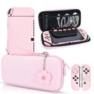 Estojo de transporte DLSeego rosa para Switch OLED com acessórios Estojo de transporte DLSeego rosa para Switch OLED com acessórios