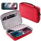 Estojo de transporte Honghao Switch 2 rígido vermelho com 24 slots