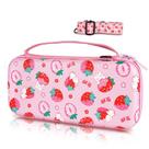 Estojo de transporte TikoDirect para Switch OLED Pink Strawberry Pattern