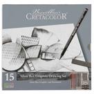 Estojo Desenho Cretacolor Silver Box Graphite Drawing 15 Peças 400 18