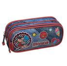 Estojo Duplo Jeans Infantil Mônica Escolar Porta Lápis Estojo Duplo Jeans Infantil Mônica Escolar Porta Lápis