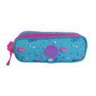 Estojo Duplo Juvenil Impermeável Rabisk Butterfly Azul