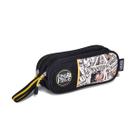 Estojo Duplo One Piece Bolso Telado Escolar Meninos Juvenil