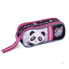 Estojo Duplo Ziper Panda 21x9x6cm Cd24680f