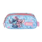 Estojo Escolar 3 Divisões Stitch Pink e Rosa Luxcel