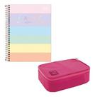 Estojo Escolar Box 100 Pens Jumbo + Caderno Happy Tilibra Estojo Escolar Box 100 Pens Jumbo + Caderno Happy Tilibra