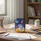 Estojo Escolar com Estampa 3D de Dinossauro Astronauta