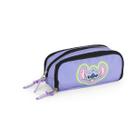 Estojo Escolar Disney Stitch 3 divisórias - Roxo
