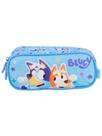 Estojo Escolar Duplo Bluey Luxo Azul Original 15556
