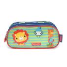 Estojo Escolar Duplo Leãozinho Marinho/Vemelho Fisher-Price