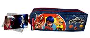 Estojo Escolar Duplo Personagens Do Desenho Infantil Miraculous - Ladybug - Queen Bee - Rena Rouge - Pacific