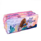 Estojo Escolar Duplo Princesa Ariel 2 Divisórias Dac
