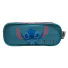 Estojo Escolar Duplo Stitch Azul e Rosa School Basics