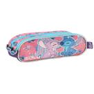 Estojo Escolar Duplo Stitch Roxo Ref.EI39774SCRX Luxcel