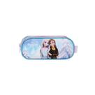 Estojo Escolar Feminino Frozen 3 Compartimentos Azul Claro