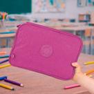 Estojo Escolar Grande Jumbo Com Divisória Organizador Elastico Para Caneta Lapis