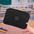 Estojo Escolar Grande Jumbo Com Divisória Organizador Elastico Para Caneta Lapis